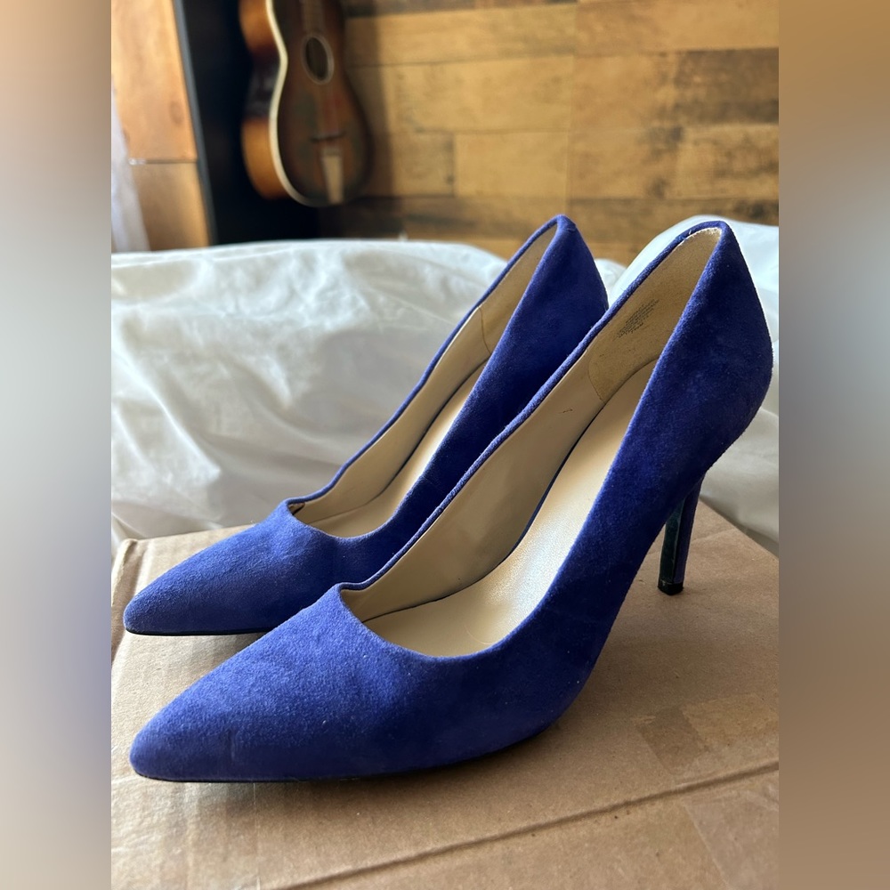 Blue Suede Heels - Sz 7.5